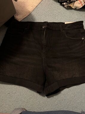 American Eagle Outfitters Black Denim Jean Shorts